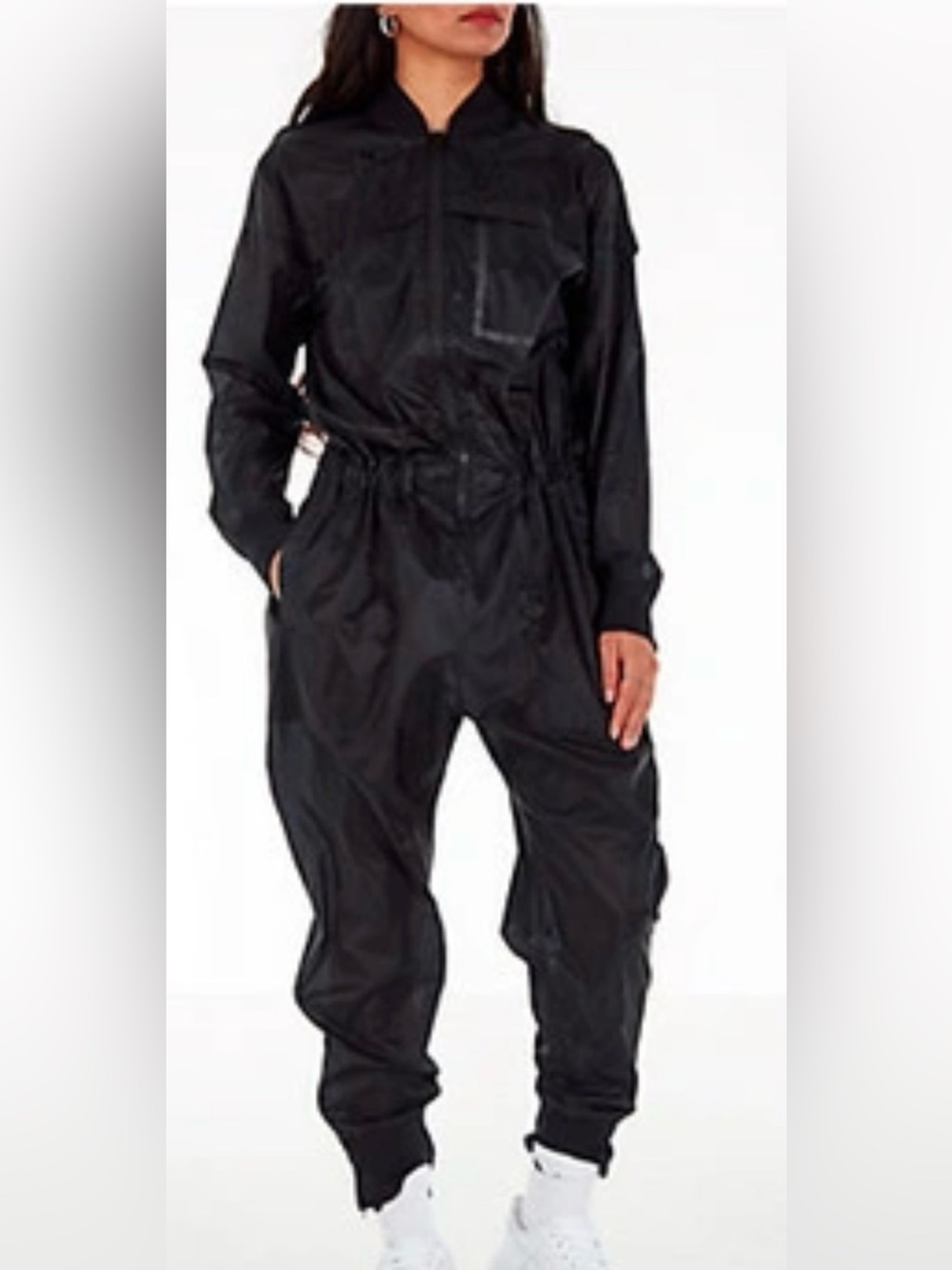 NIKE AIR Futura Women’s Black Flight Suit Lightweight Jumpsuit Size:Medium - Picture 3 of 15